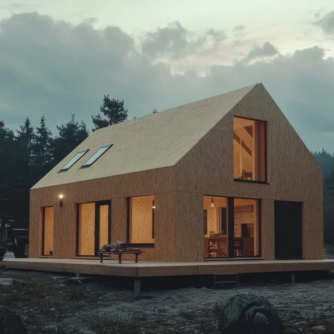 moderný dom postavený zo SIP panelov